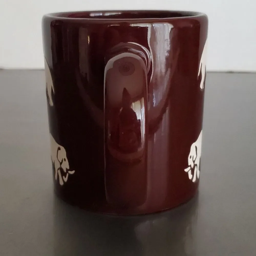 Vintage Waechtersbach West Germany Elephant Safari Coffee Mug Tea Cup Brown